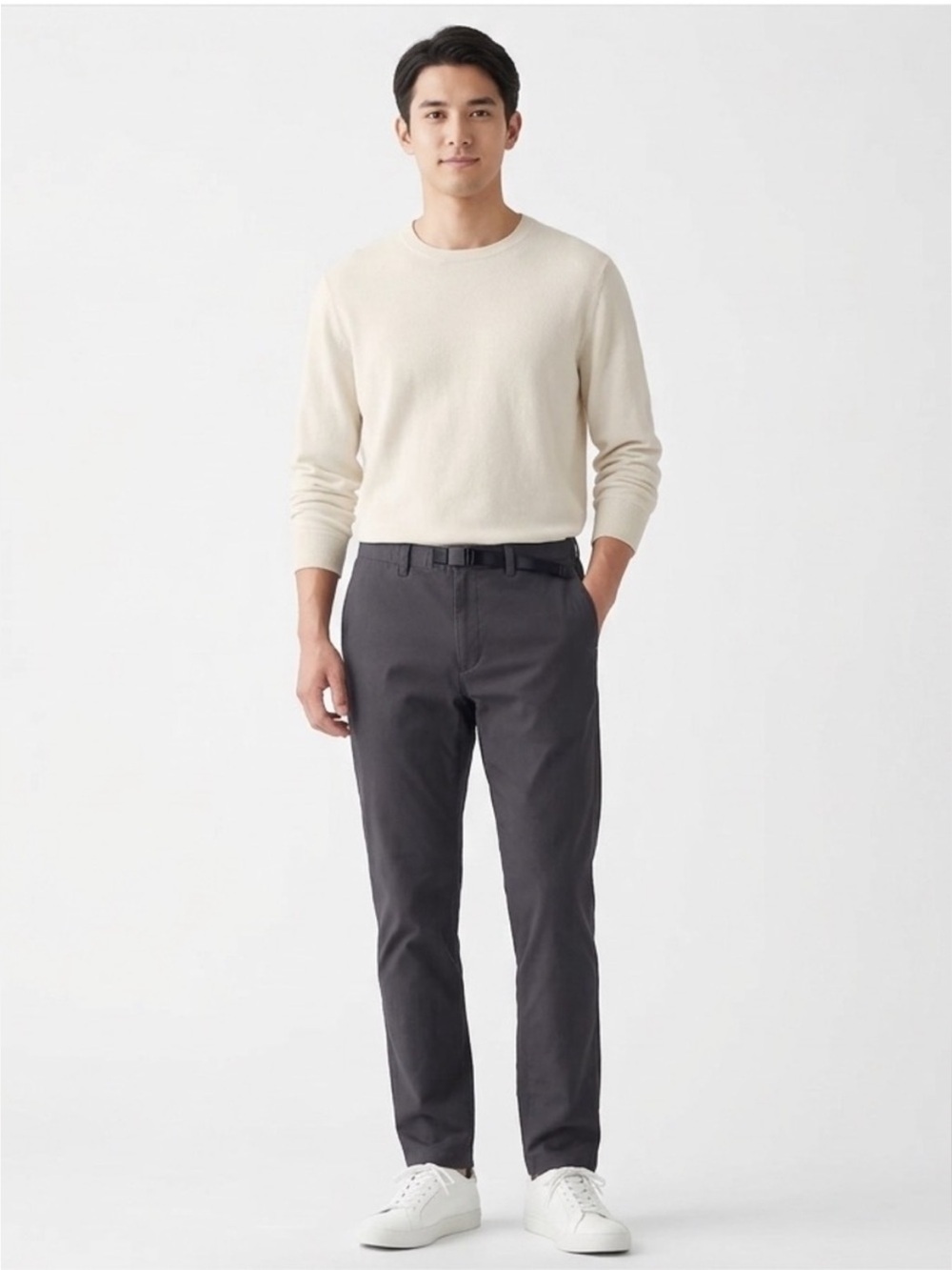 Muji Men’s Dark Grey Chinos Business Casual Pants Size M 30x30